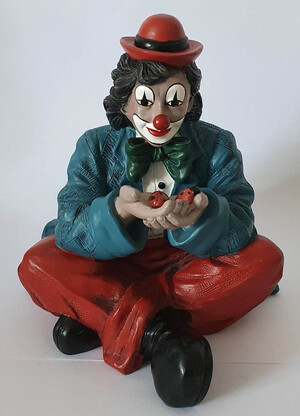 35515  Clown mit Marienkäfer, blau    1995