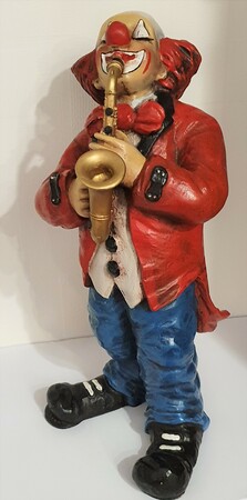 35115-1.B   Clown mit Saxophon   1986